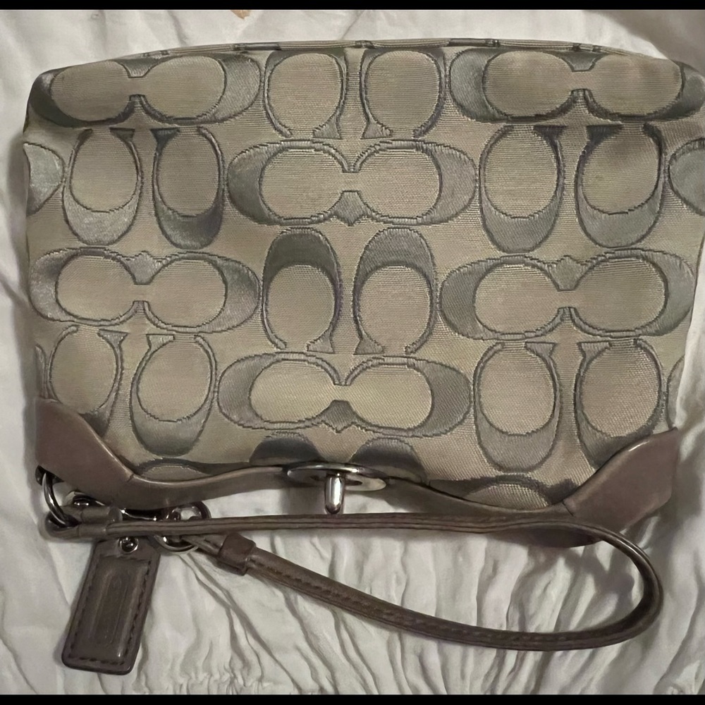 Coach Turnlock Wristlet with Strap